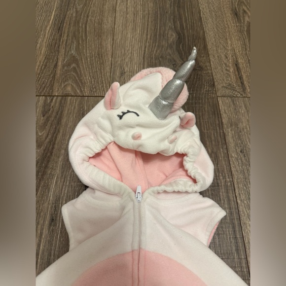 Carter's Unicorn Halloween Costume Zip Up Bubble Body Baby 18 Months Comfy EUC - Picture 3 of 6